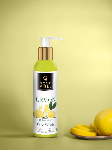 

Good Vibes Lemon Refreshing Face Wash 120 ml, Transparent