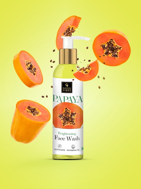 

Good Vibes Women Transparent Papaya Brightening Face Wash
