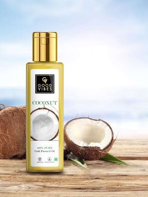 

Good Vibes Pure Coconut Carrier Oil Cold Pressed - 100 ml, Transparent
