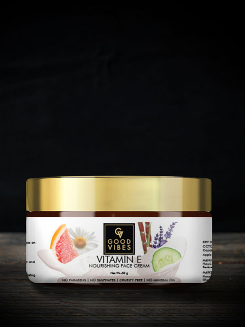 

Good Vibes 50 gm Vitamin E Nourishing Face Cream, Transparent