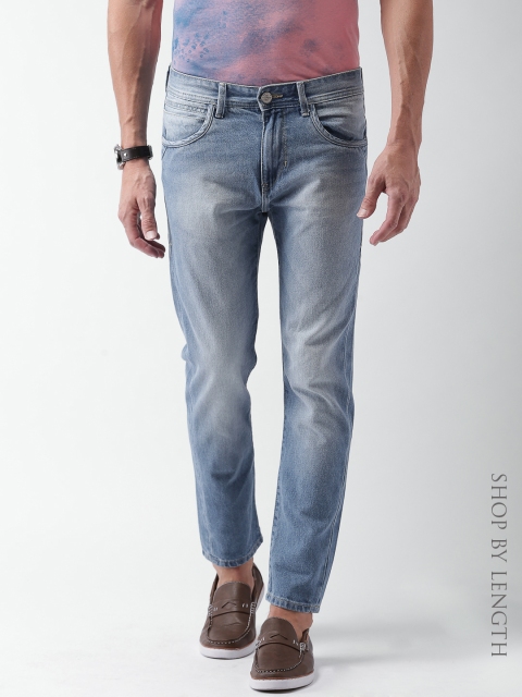 

Mast & Harbour Blue Slim Differential Length Mid-Rise Jeans