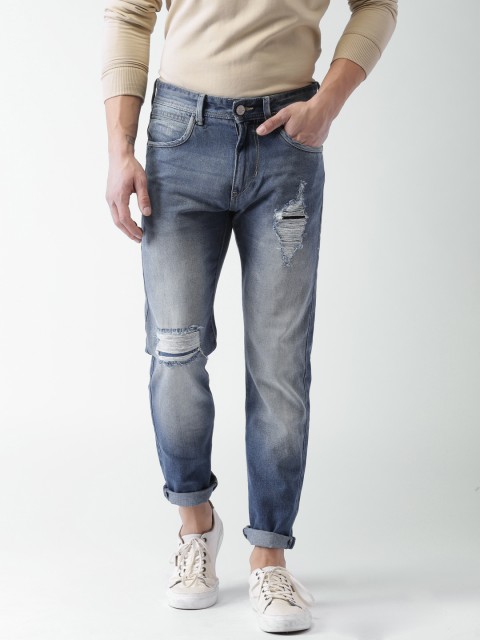 

Mast & Harbour Men Blue Slim Fit Mid-Rise Mildly Distressed Jeans