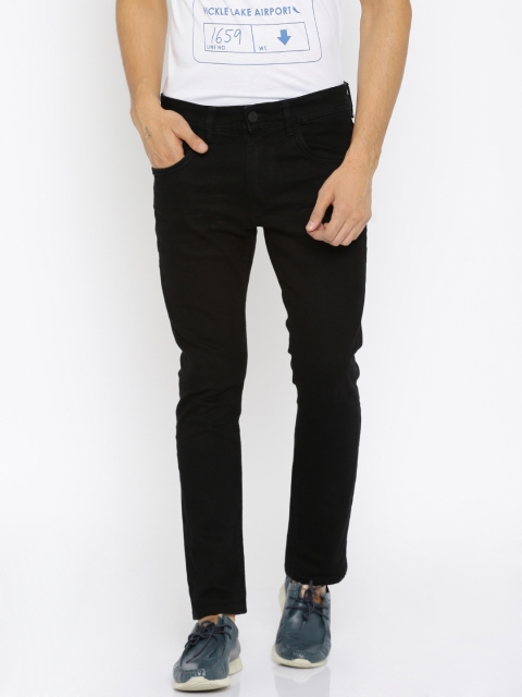 

Mast & Harbour Black Skinny Differential Length Jeans
