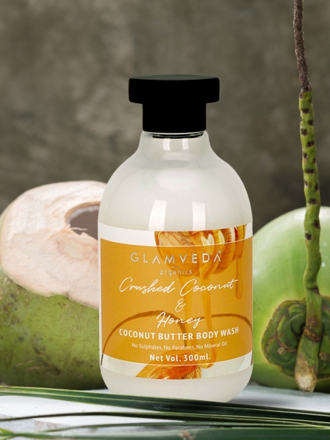 

Glamveda Crushed Coconut & Honey Nourishing Body Wash - 300ml, White