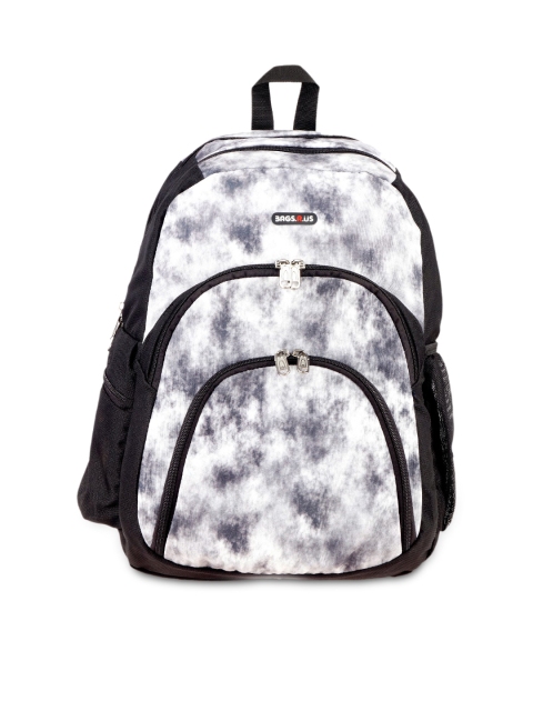 

Bags.R.us Unisex Black & White Printed Laptop Backpack