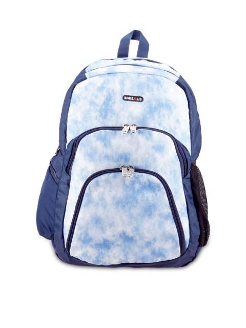 

Bags.R.us Unisex Navy & White Printed Laptop Backpack, Navy blue