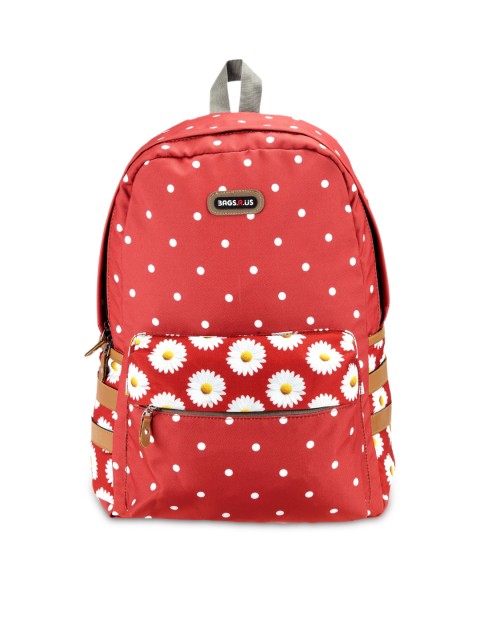 

Bags.R.us Women Red Polka Dot Print Backpack