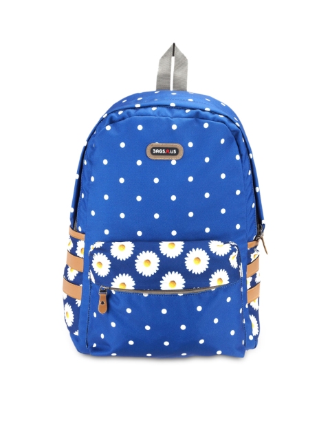 

Bags.R.us Women Blue Polka Dot Print Backpack