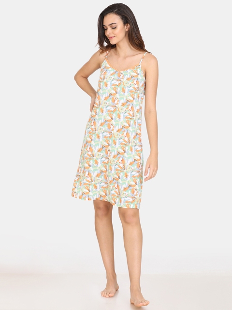 

Zivame Women Green Printed Sleep Shirt