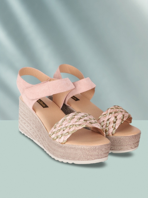 

Flat n Heels Pink Suede Wedge Sandals