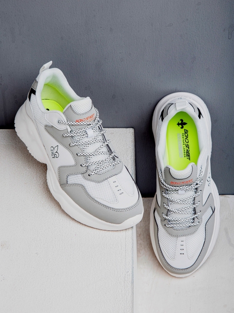 

Bond Street By Red Tape Men Off White Colourblocked Sneakers