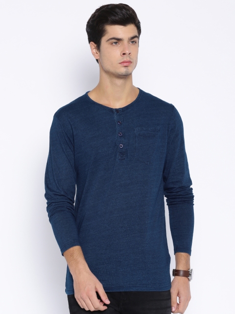 

Slub Men Navy Blue T-shirt