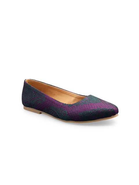 

Kanvas Women Purple Printed Ballerinas Flats
