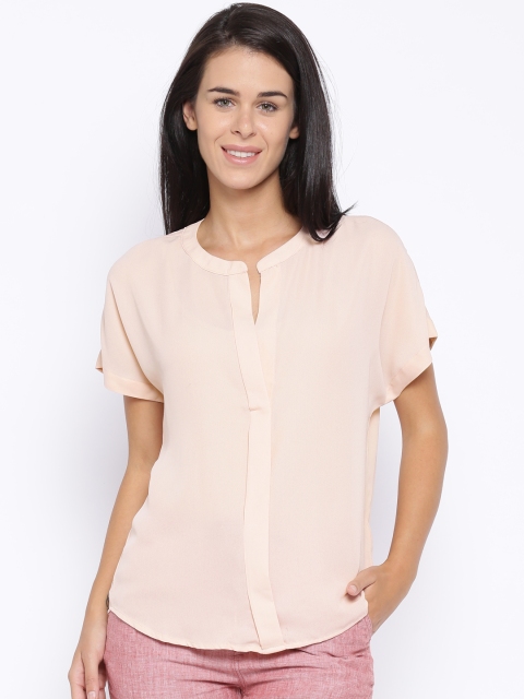 

ONLY Women Peach-Coloured Polyester Top