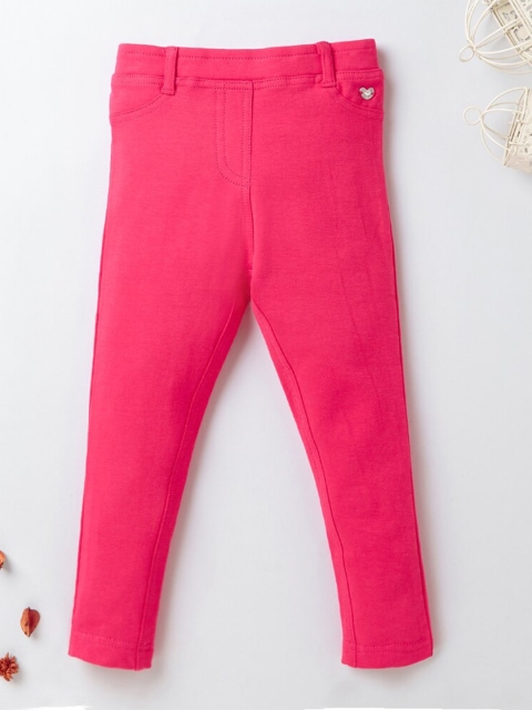 

Ed-a-Mamma Girls Fuchsia Solid Sustainable Treggings