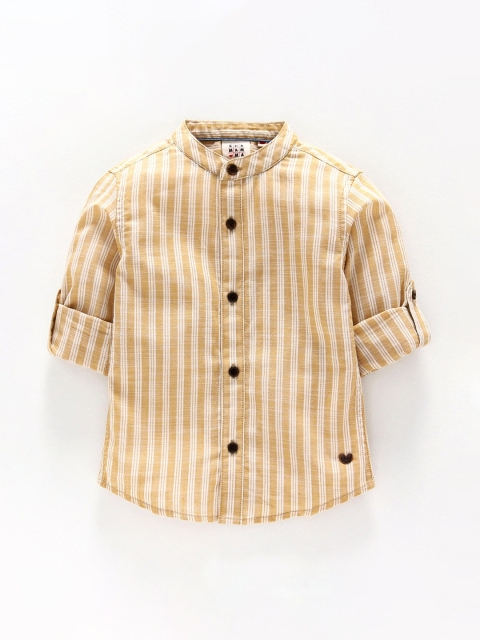 

Ed-a-Mamma Boys Brown Checked Casual Sustainable Shirt