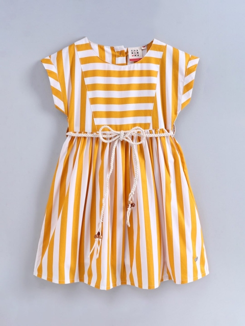 

Ed-a-Mamma Mustard Striped Sustainable Dress