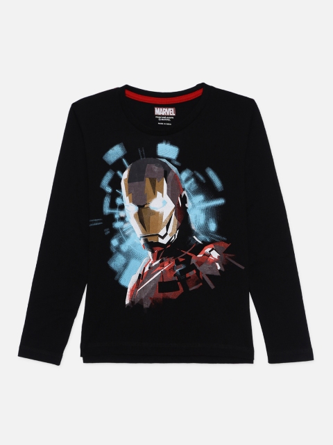

Kids Ville Boys Black Iron Man Printed Cotton T-shirt