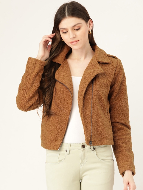 

Madame Women Brown Sherpa Tailored Jacket