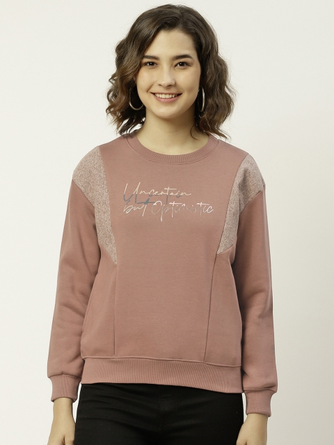

Madame Women Dusty Pink Printed Sweatshirt