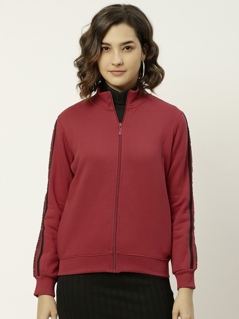 

Madame Women Red Hooded Sweatshirt