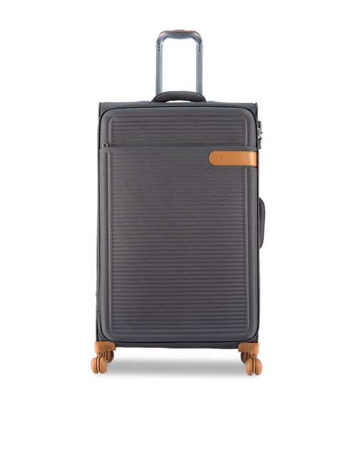

IT luggage Grey Solid Soft-Sided Large Radiate Trolley Suitcase