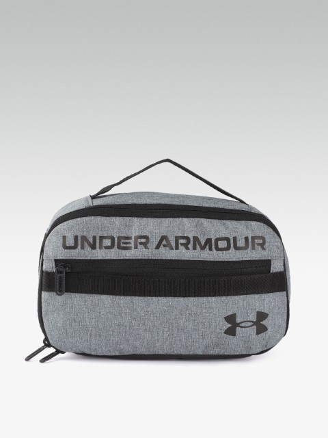 

UNDER ARMOUR Grey & Black Brand Logo Print Contain Travel Kit