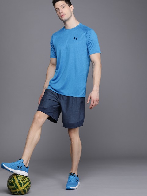 

UNDER ARMOUR Men Navy Blue Solid Train Stretch Loose Fit Sports Shorts