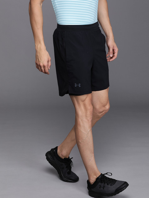 

UNDER ARMOUR Men Black Launch SW PRT 2N1 Running Shorts