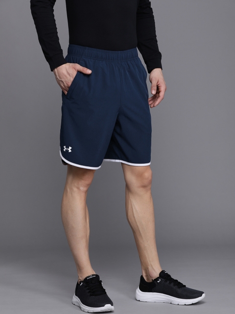 

UNDER ARMOUR Men Navy Blue Solid HIIT Woven Knee Length Loose Fit Sports Shorts
