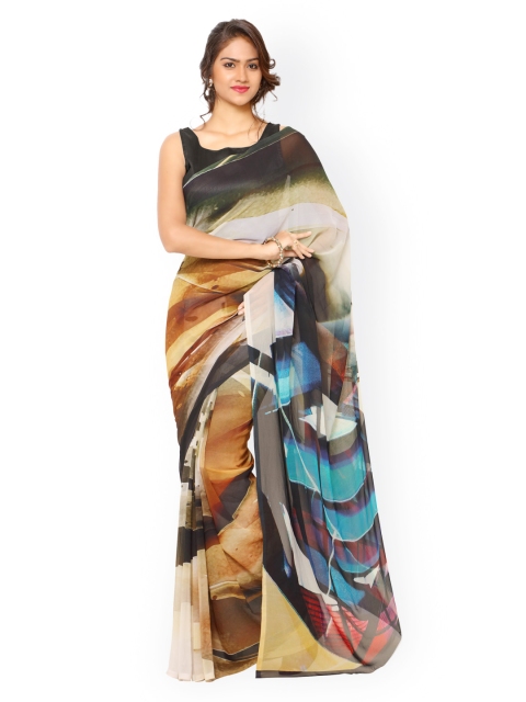 

Ligalz Multicoloured Georgette Printed Saree, Multi