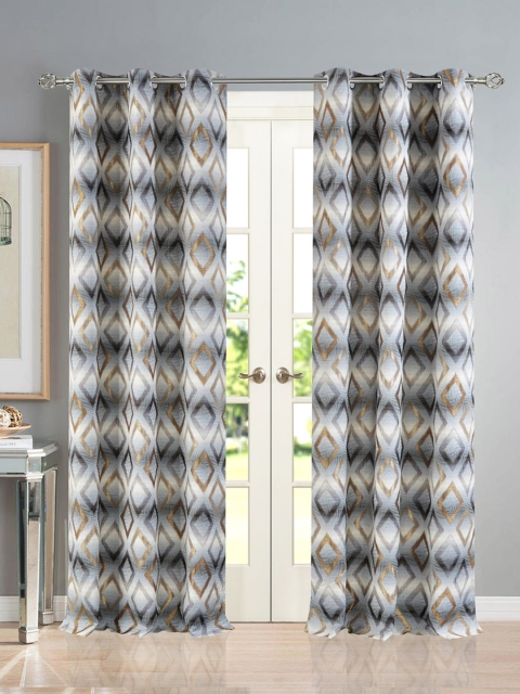 

Deco Window Grey Set of 2 Room Darkening Door Curtain