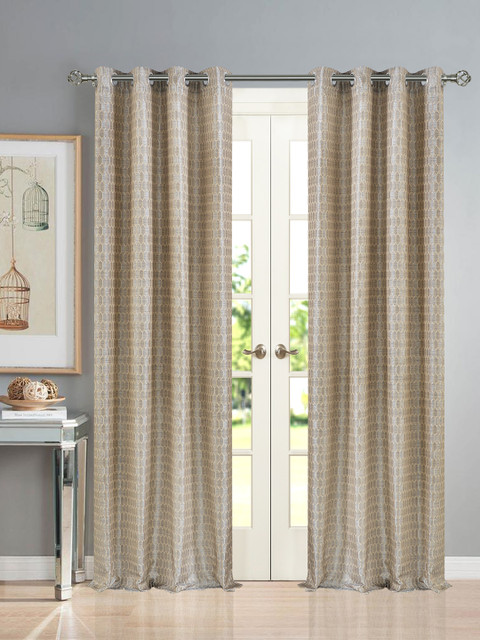 

Deco Window Beige Set of 2 Room Darkening Door Curtain