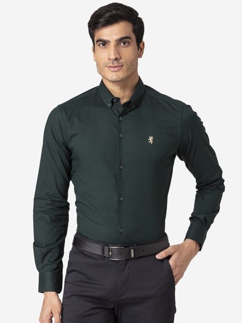 

Red Tape Men Green Cotton Formal Shirt