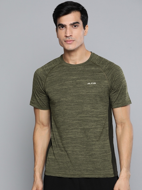 

Alcis Men Olive Green Slim Fit T-shirt