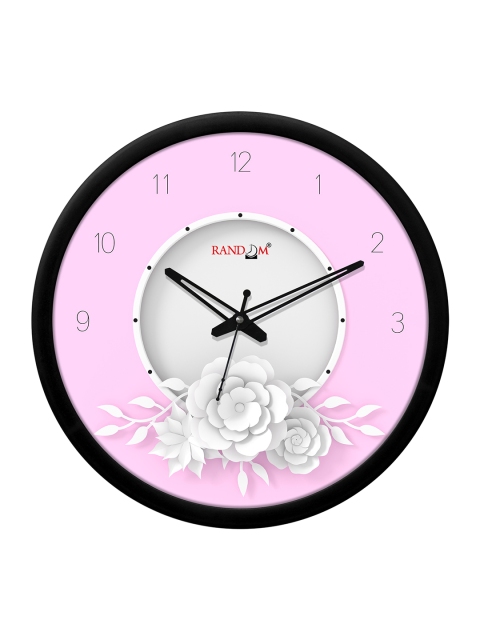 

RANDOM Black & Pink Printed Contemporary 30.4 cm Analogue Wall Clock