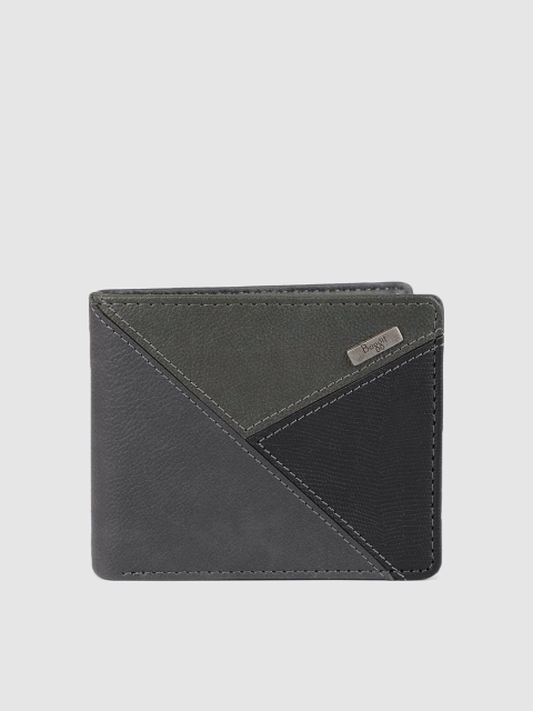 

Baggit Men Grey & Black Colourblocked GW TROIKA AXIS Two Fold Wallet