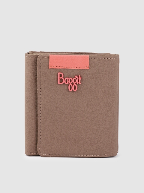 

Baggit Women Brown MARGRET BYRON Textured Two Fold Wallet