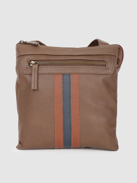 

Baggit Brown Striped Structured Sling Bag