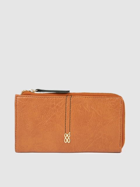 

Baggit Women Tan Textured Zip Around Wallet
