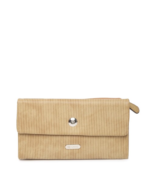 

Lavie Women Mustard Brown Striped Wallet