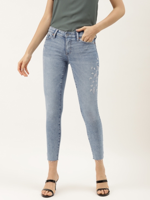 

Malachi Women Blue Skinny Fit Light Fade Stretchable Cropped Jeans
