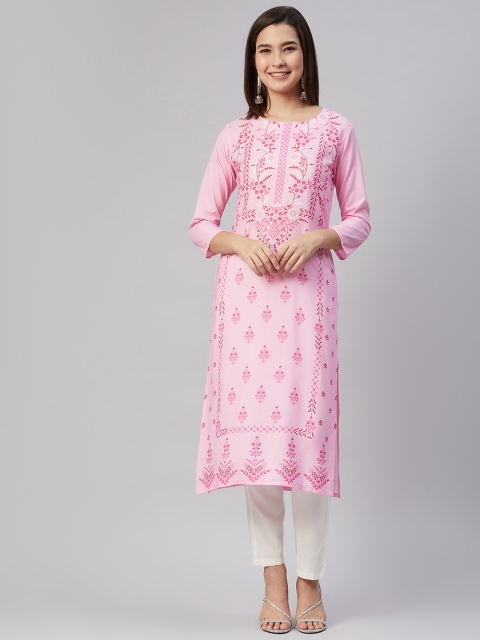

AHIKA Women Pink Ethnic Motifs Printed Kurta