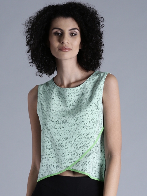 

Kook N Keech Women Green Printed Wrap Top