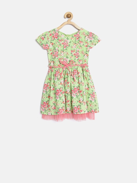 

Palm Tree Girls Green Floral Print Fit & Flare Dress