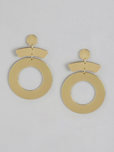 

DressBerry Gold-Plated Circular Drop Earrings