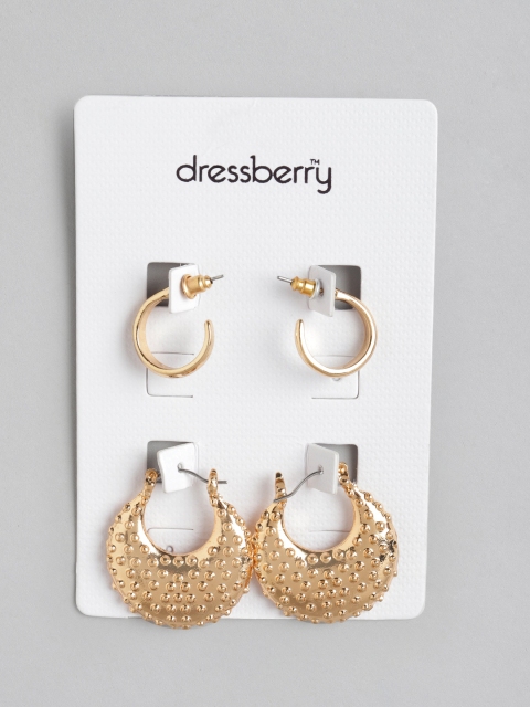 

DressBerry Set of 2 Gold-Plated Earrings