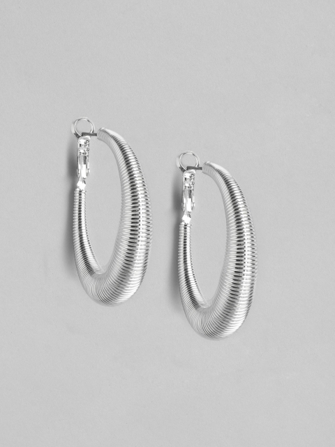 

DressBerry Silver-Plated Circular Hoop Earrings