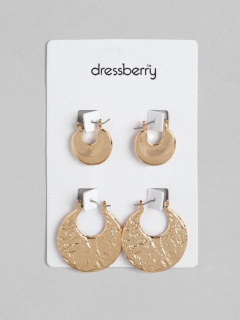 

DressBerry Set of 2 Gold-Plated Drop Earrings
