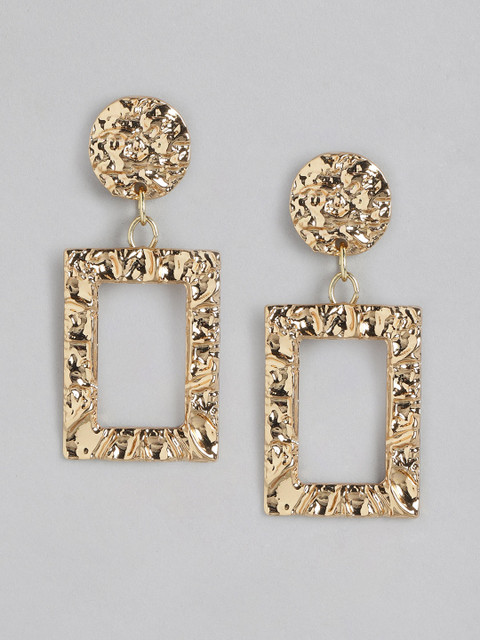 

DressBerry Gold-Plated Geometric Drop Earrings